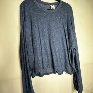 Zella Blue Oversized Long Sleeve Sweatshirt